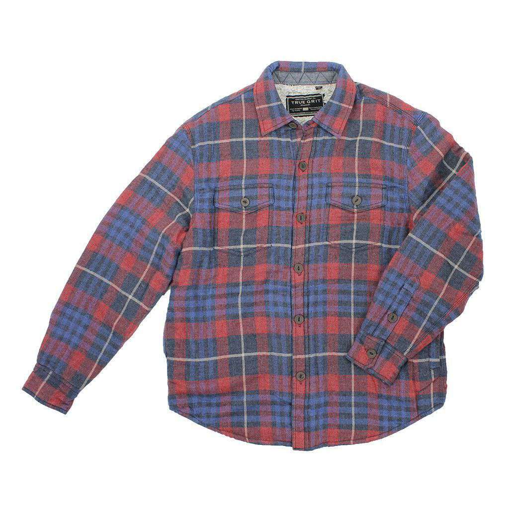 Baja Plaid Shirt Jacket With Sherpa Lining by True Grit - Country Club Prep