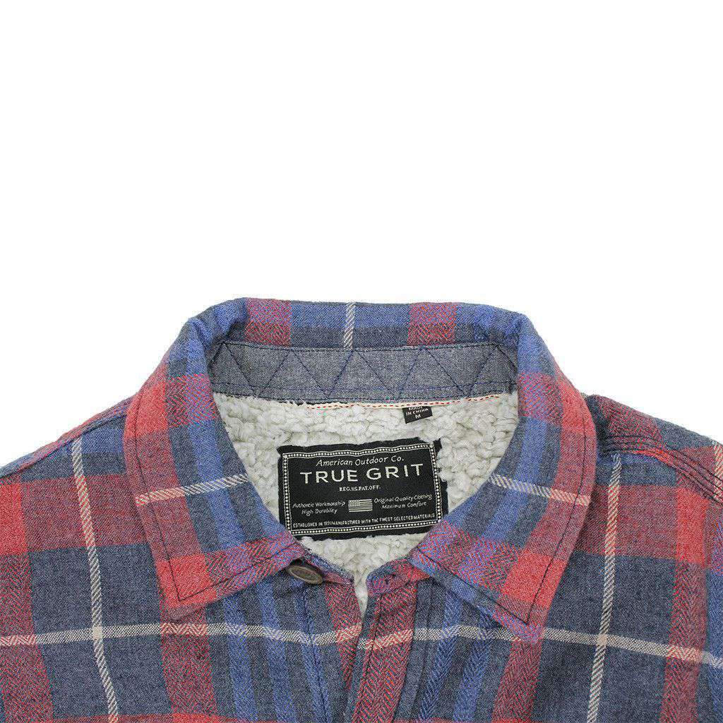 Baja Plaid Shirt Jacket With Sherpa Lining by True Grit - Country Club Prep