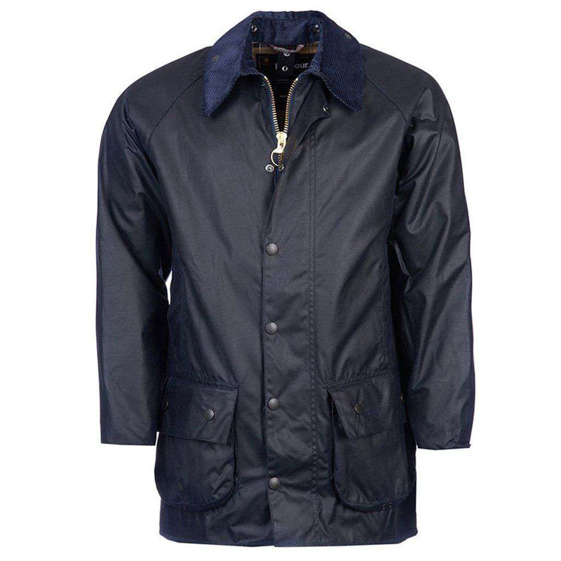 Beaufort Waxed Jacket in Navy by Barbour - Country Club Prep