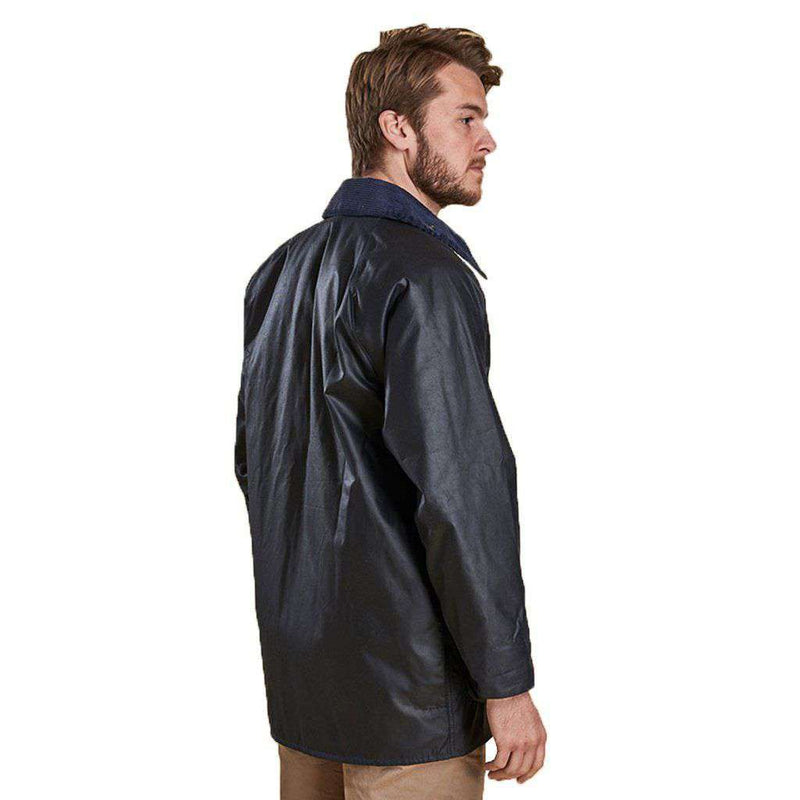 Beaufort Waxed Jacket in Navy by Barbour - Country Club Prep