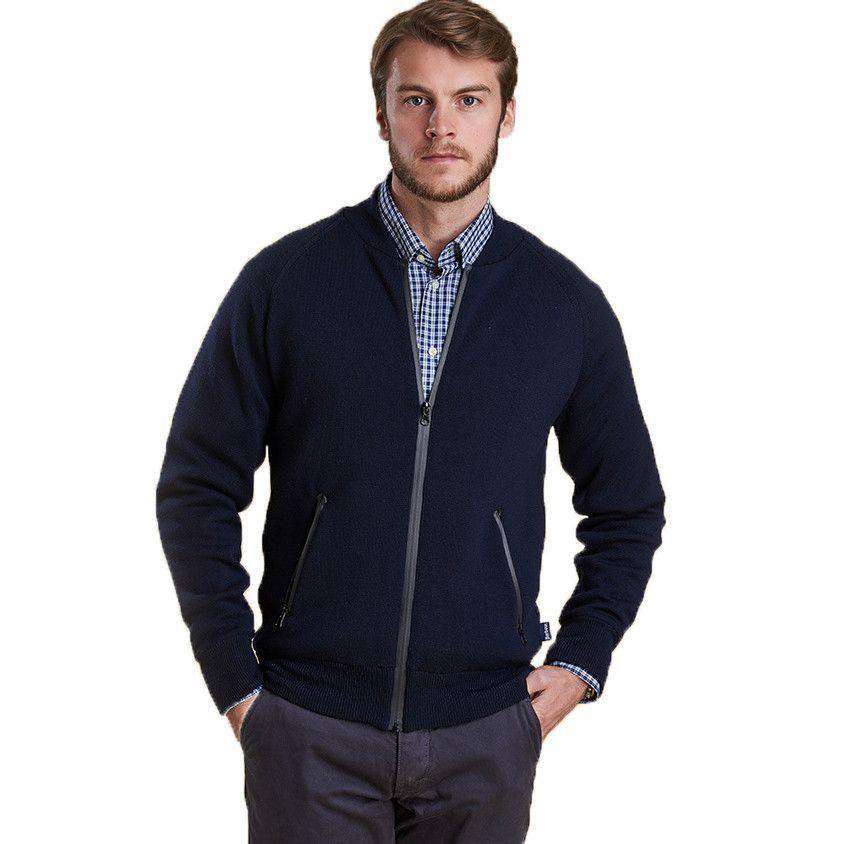 Becket Zip Through Jacket in Navy by Barbour - Country Club Prep