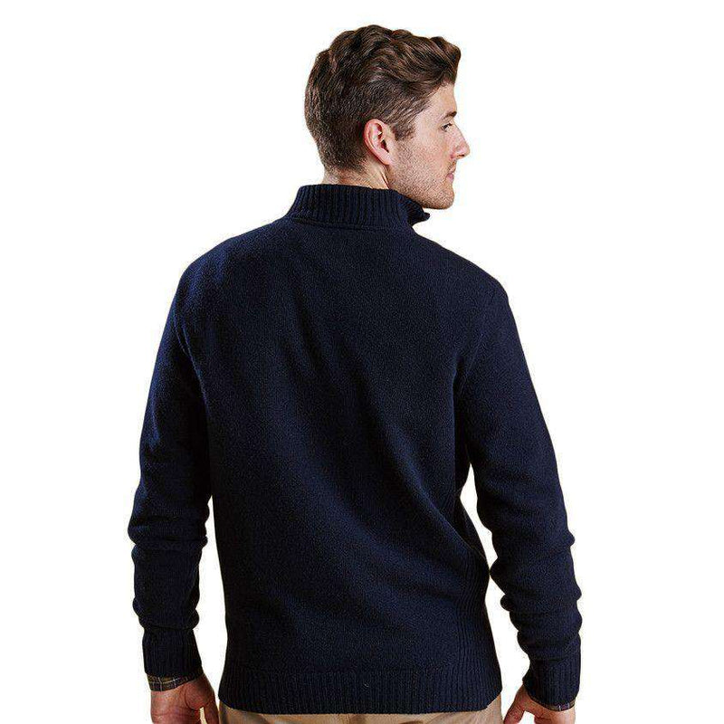 Essential Lambswool Half Zip Pullover in Navy by Barbour - Country Club Prep