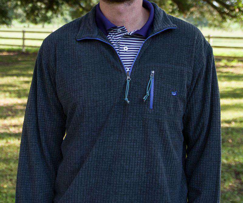 FieldTec Dune Pullover in Midnight Grey with Iris by Southern Marsh - Country Club Prep