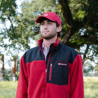 FieldTec Fleece Jacket in Red by Southern Marsh - Country Club Prep