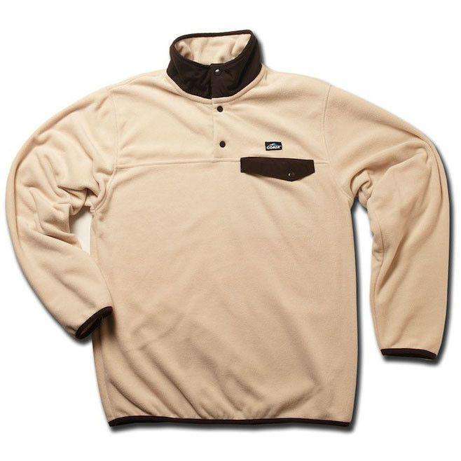 Fleece Pullover in Sail/Mocha by Coast - Country Club Prep