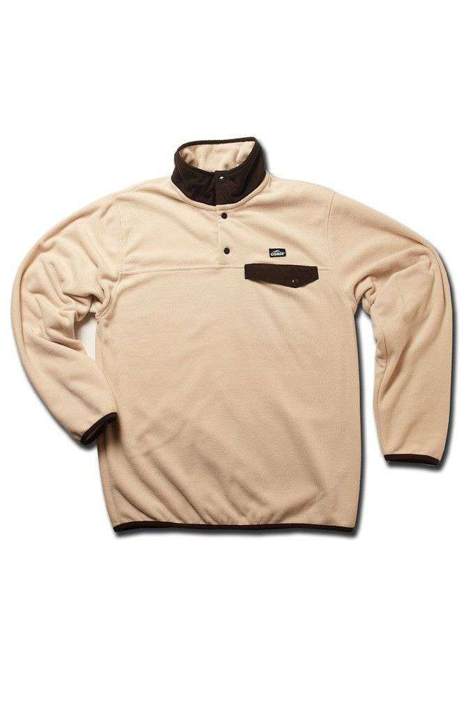 Fleece Pullover in Sail/Mocha by Coast - Country Club Prep