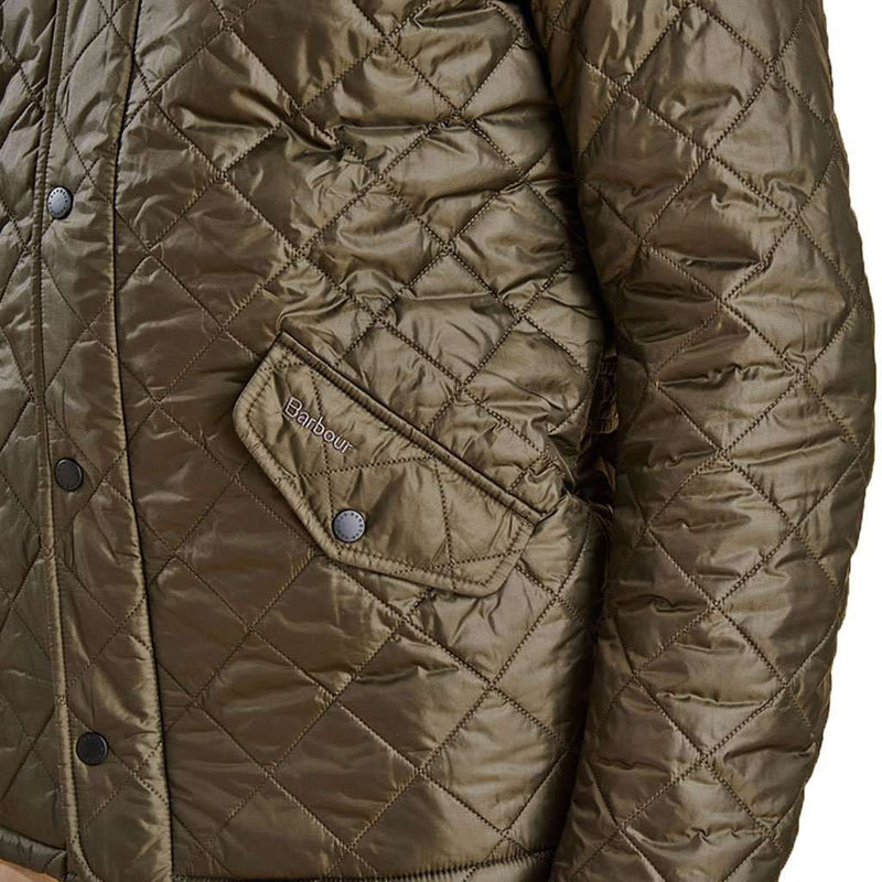 Flyweight Chelsea Quilted Jacket in Olive by Barbour - Country Club Prep