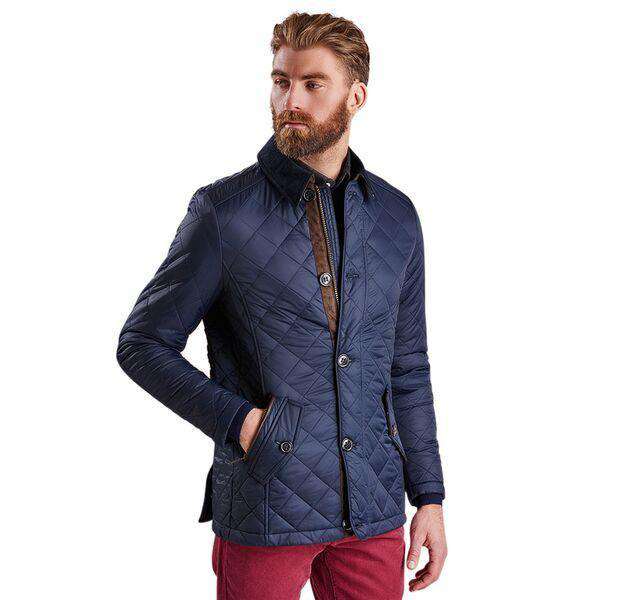 Fortnum Quilted Jacket in Navy by Barbour - Country Club Prep