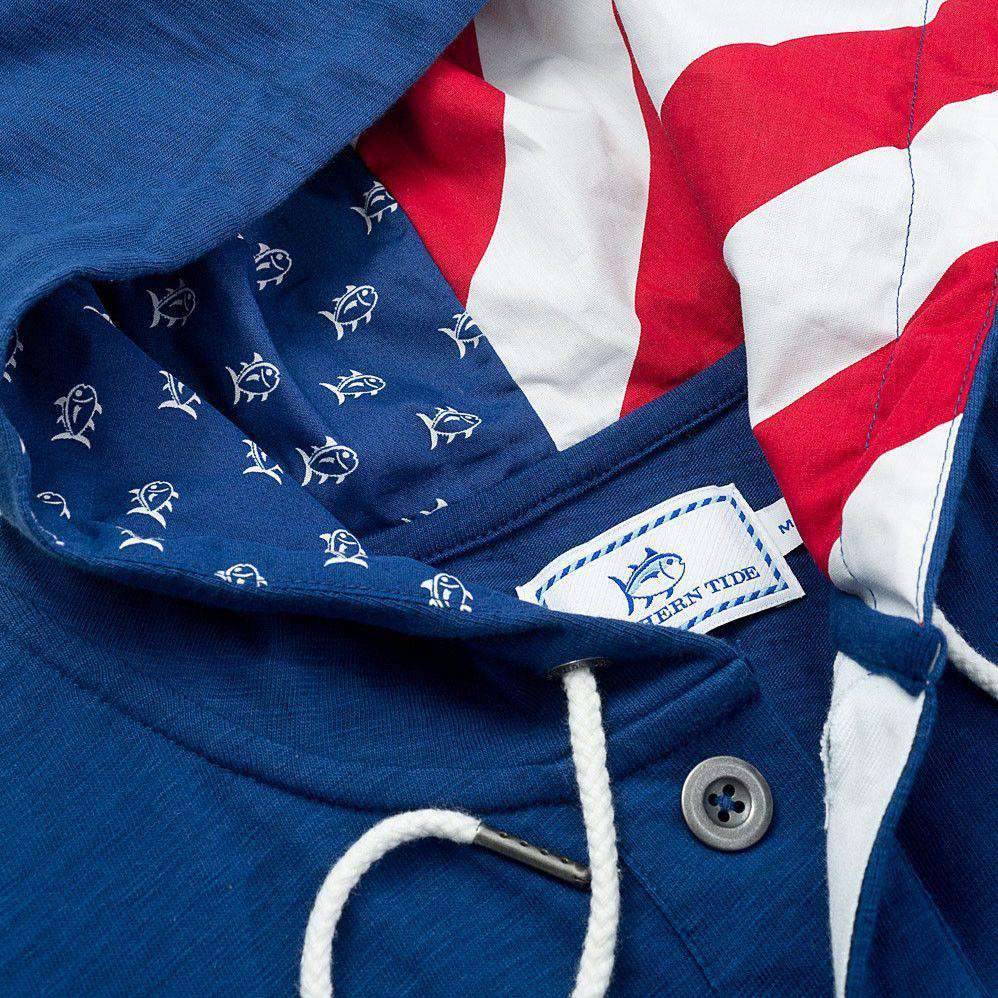 Freedom Rocks Hoodie in Yacht Blue by Southern Tide - Country Club Prep
