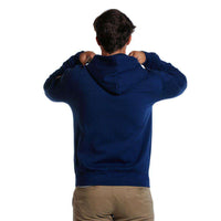 Garment Washed Full-Zip Hoodie in Navy by The Normal Brand - Country Club Prep