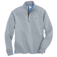 Georgetown Quilted 1/4 Zip Pullover in Steel Grey by Southern Tide - Country Club Prep