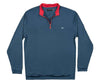 Half Moon Performance Pullover 1/4 Zip in Navy by Southern Marsh - Country Club Prep