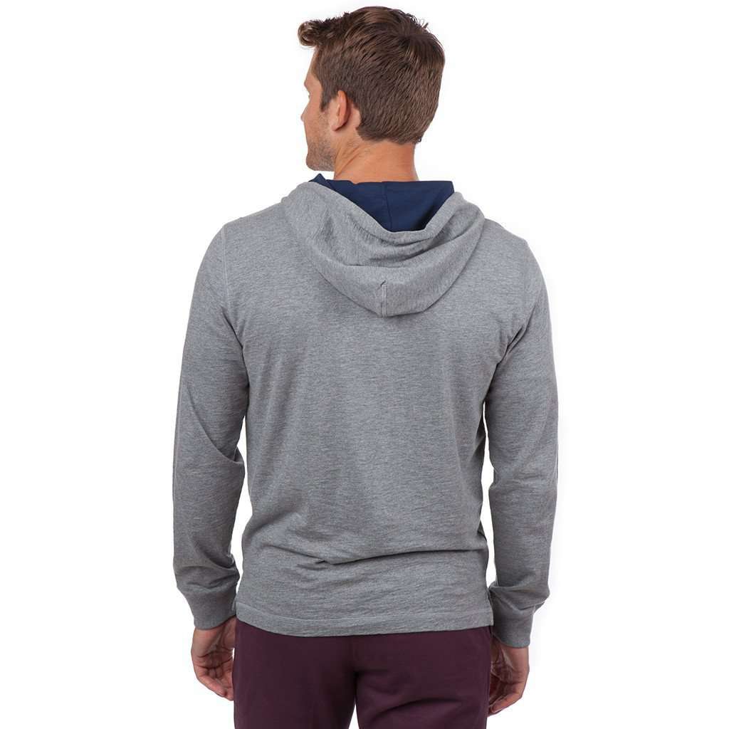 Heathered Skipjack Hoodie in Grey by Southern Tide - Country Club Prep