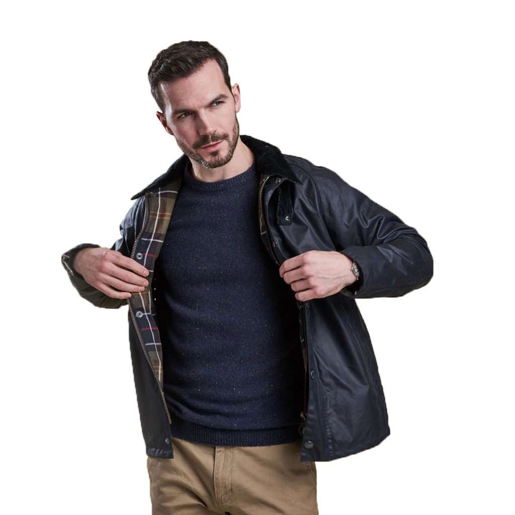 Heskin Wax Jacket in Navy by Barbour - Country Club Prep