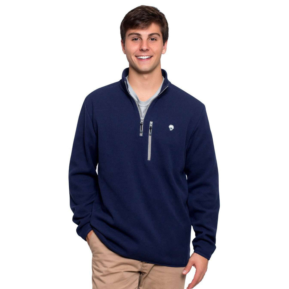 Keeler 1/4 Zip Pullover in Capital Blue by The Southern Shirt Co. - Country Club Prep