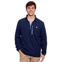 Keeler 1/4 Zip Pullover in Capital Blue by The Southern Shirt Co. - Country Club Prep