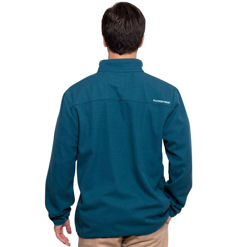 Keeler 1/4 Zip Pullover in Indian Teal by The Southern Shirt Co. - Country Club Prep
