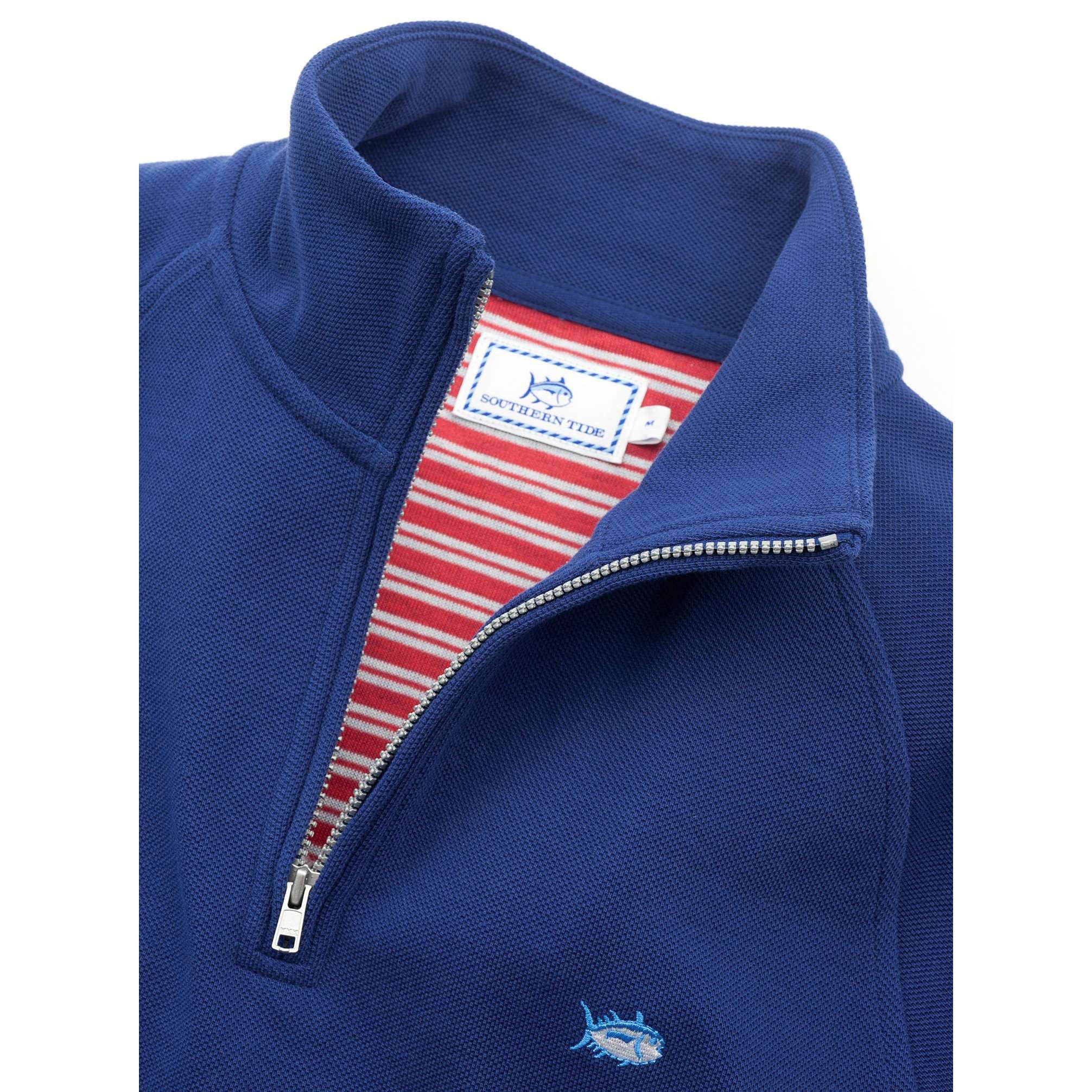 Key Bridge 1/4 Zip Pullover in Blue Depths by Southern Tide - Country Club Prep