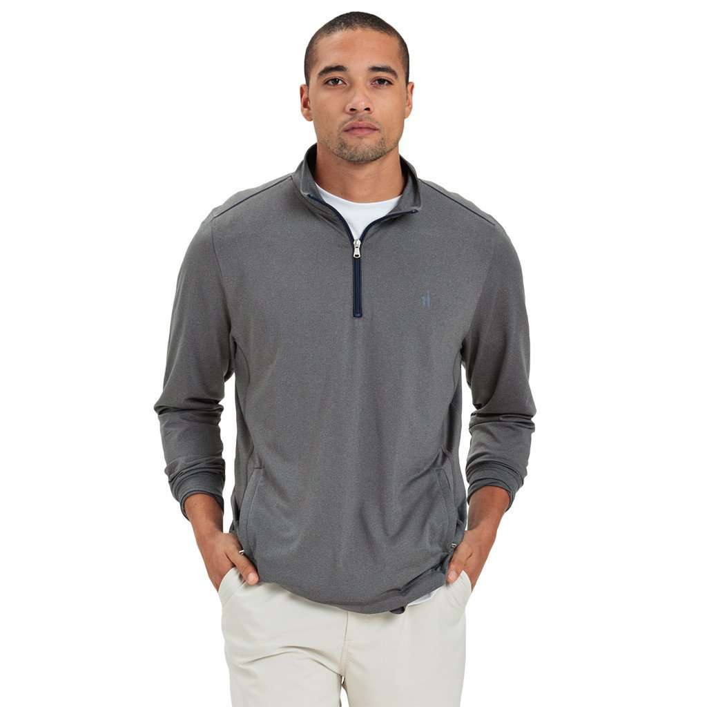 Lammie 1/4 Zip "Prep-Formance" Pullover in Pavement by Johnnie-O - Country Club Prep