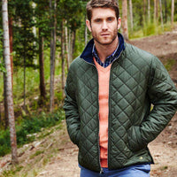 Marshall Quilted Jacket in Dark Green by Southern Marsh - Country Club Prep