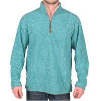 Melange Blanket Pullover in Aqua by True Grit - Country Club Prep