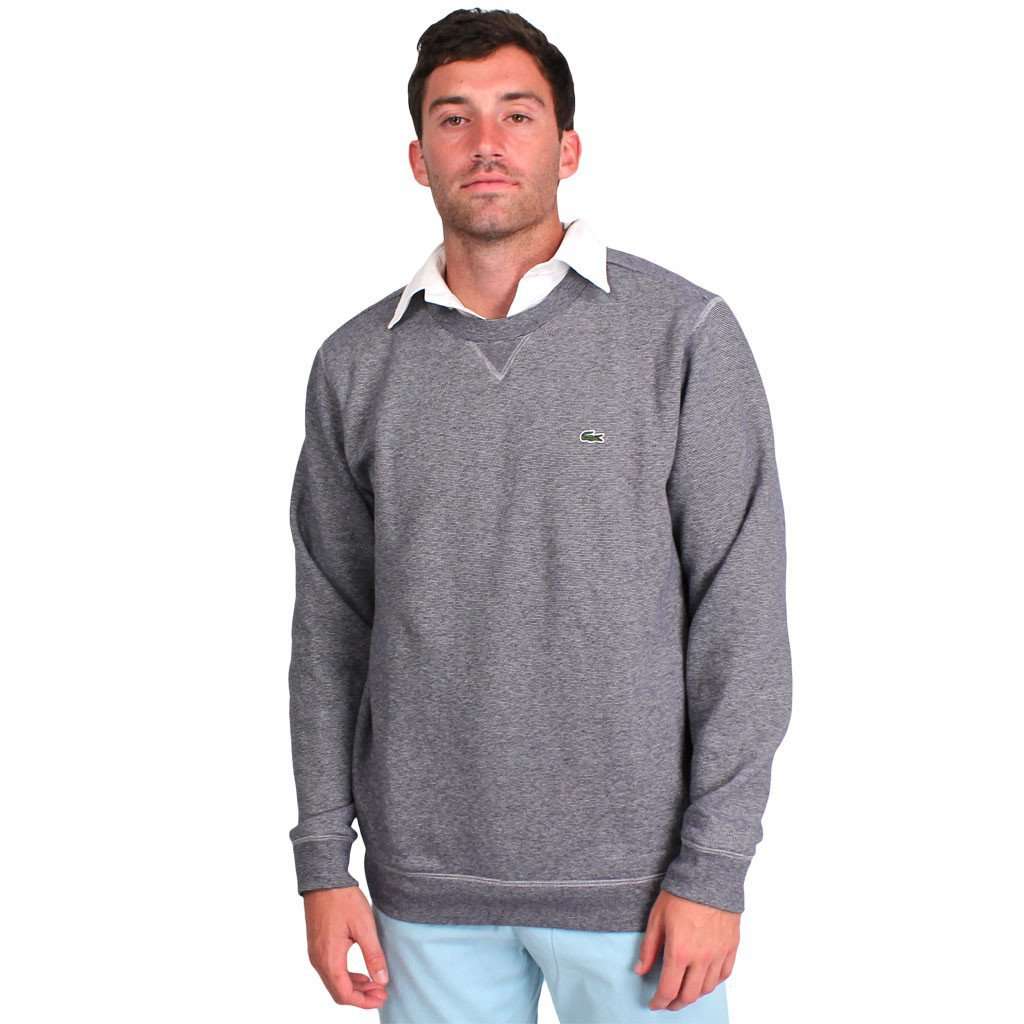 Men's Crewneck Sweatshirt in Grey by Lacoste - Country Club Prep