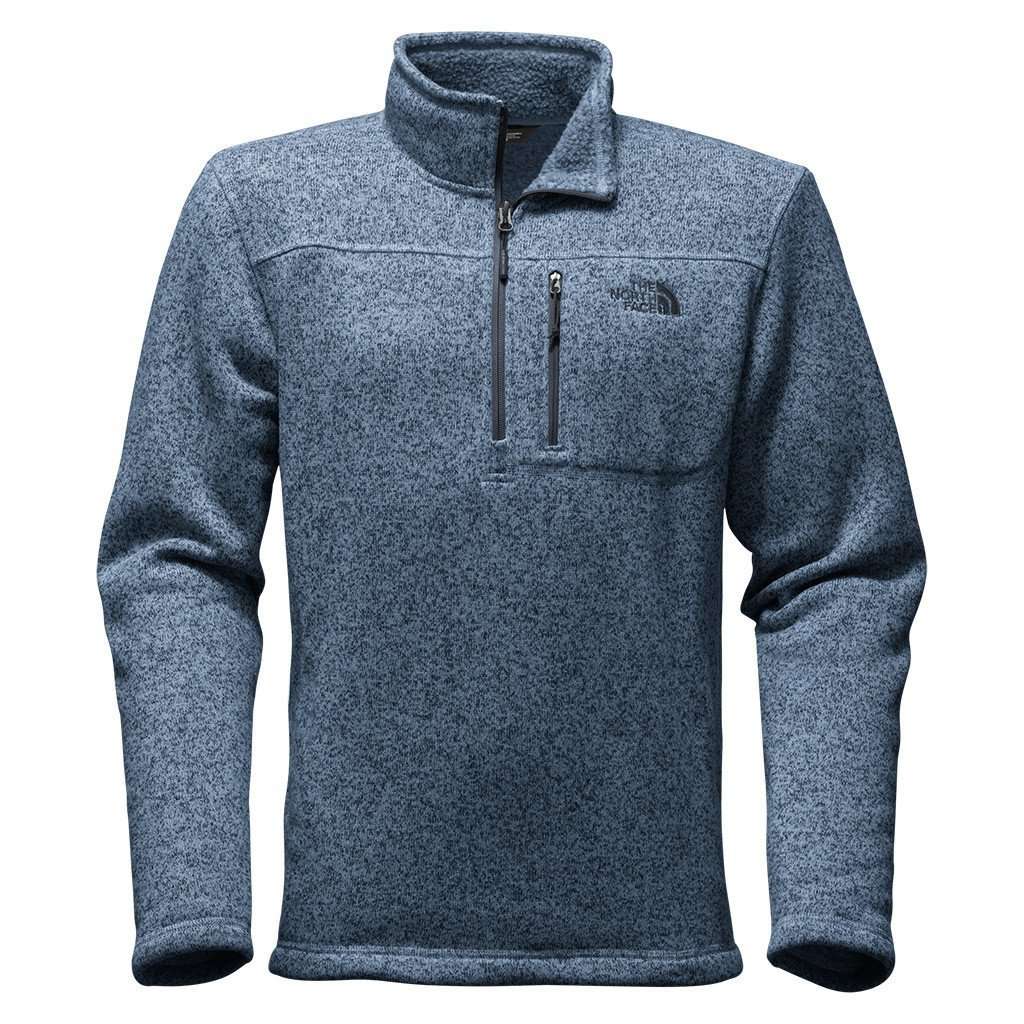 Men's Gordon Lyons 1/4 Zip Fleece in Heathered Shady Blue by The North Face - Country Club Prep