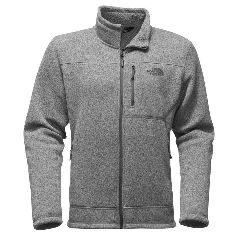 Men's Gordon Lyons Full Zip Fleece in Heathered Medium Grey by The North Face - Country Club Prep