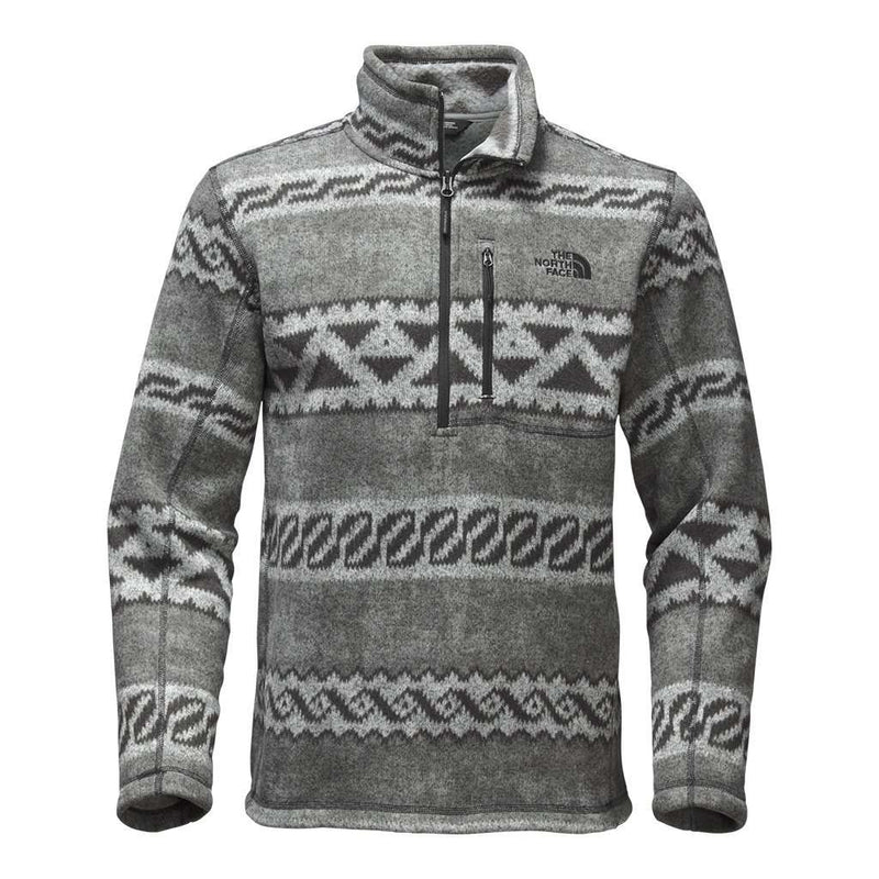 Men's Novelty Gordon Lyons 1/4 Zip in Monument Grey Print by The North Face - Country Club Prep