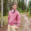 Monmouth Flurry Fleece 1/4 Zip in Red and French Blue by Southern Marsh - Country Club Prep