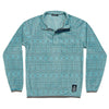Monmouth Flurry Fleece 1/4 Zip in Teal & Midnight by Southern Marsh - Country Club Prep
