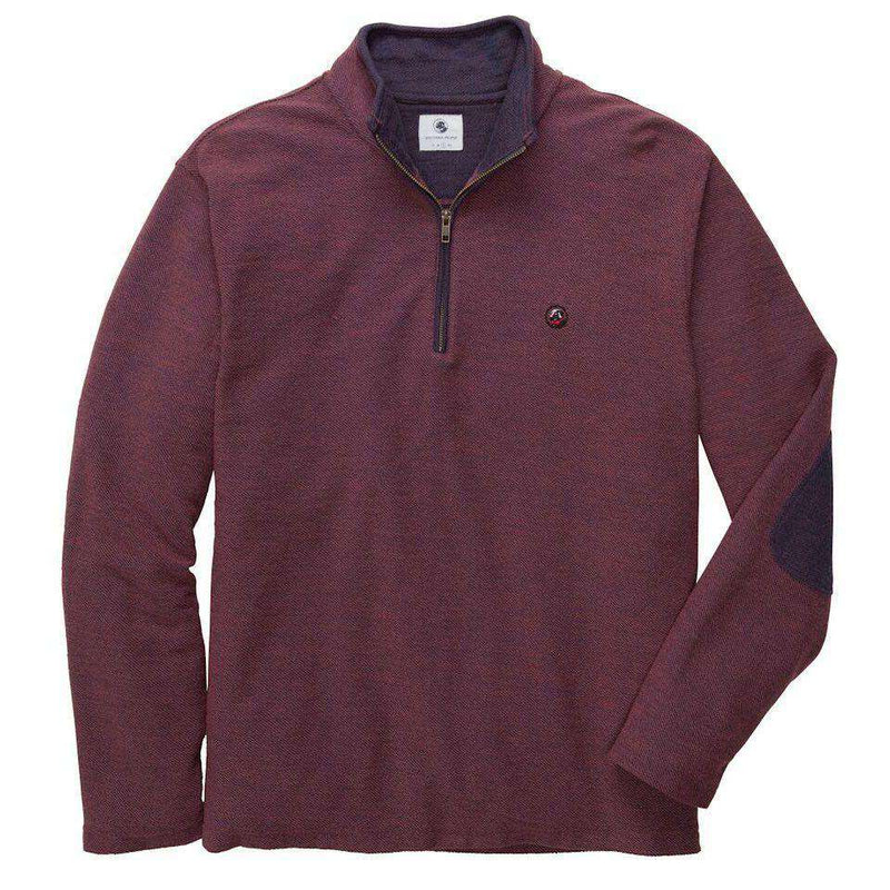 Nelson Quarter Zip Pullover in Rust Red by Southern Proper - Country Club Prep