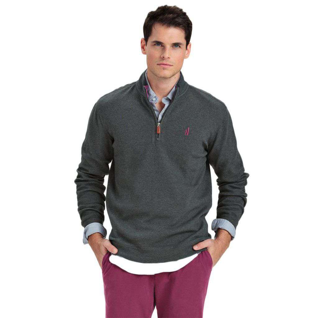 Newport 1/4 Zip Pullover in Pavement by Johnnie-O - Country Club Prep