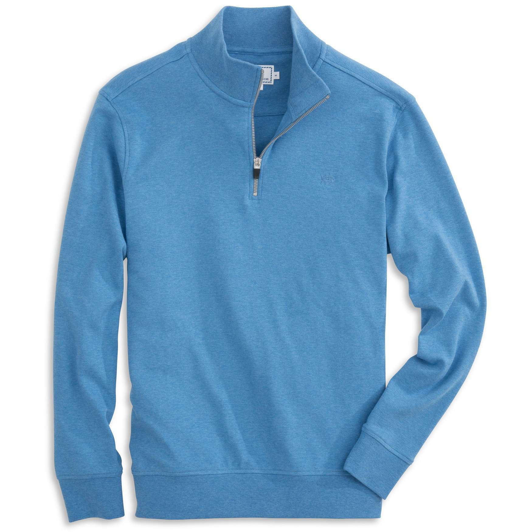 Newport Heather Lightweight 1/4 Zip Pullover in Meridian Blue by Southern Tide - Country Club Prep