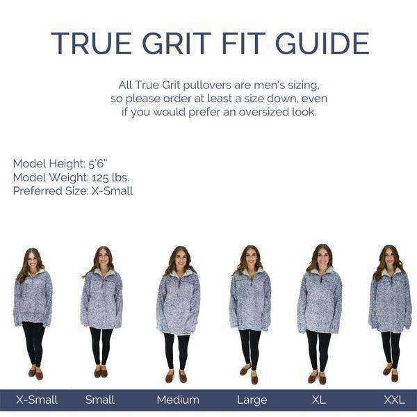 Pebble Pile Pullover 1/2 Zip in Gravel by True Grit - Country Club Prep