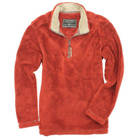 Pebble Pile Pullover 1/2 Zip in Spice by True Grit - Country Club Prep