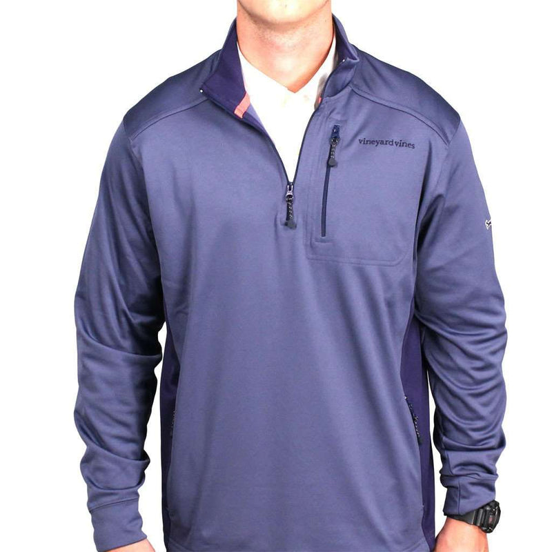 Performance Jersey 1/4 Zip in Ocean Splash Blue by Vineyard Vines - Country Club Prep