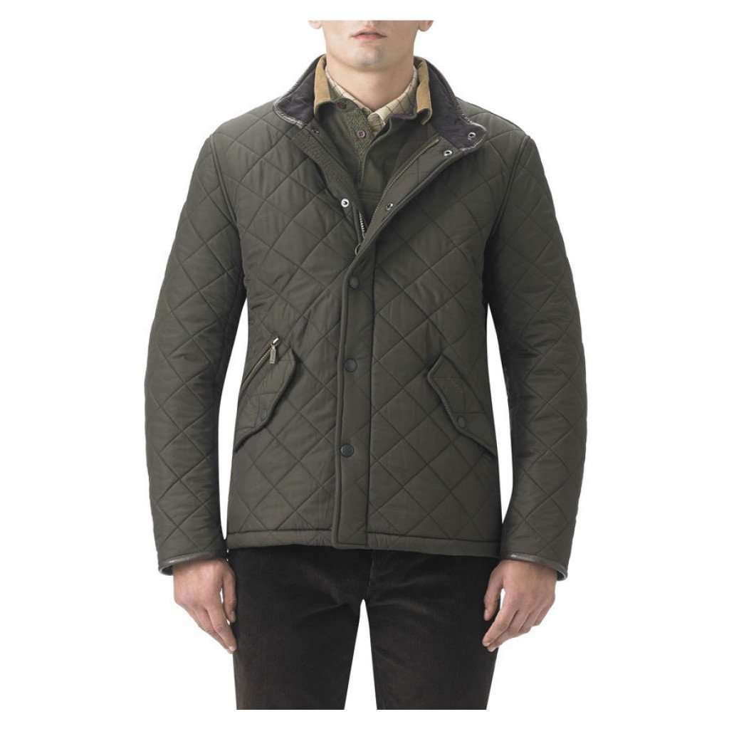 Powell Quilted Jacket in Olive Green by Barbour - Country Club Prep