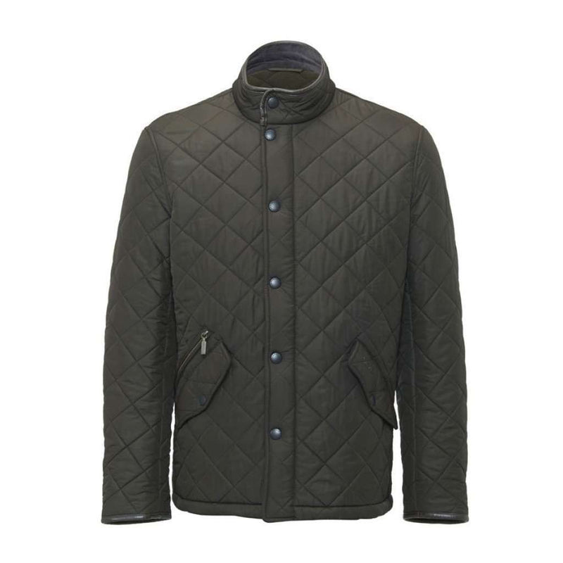 Barbour Powell Quilted Jacket in Olive Green – Country Club Prep