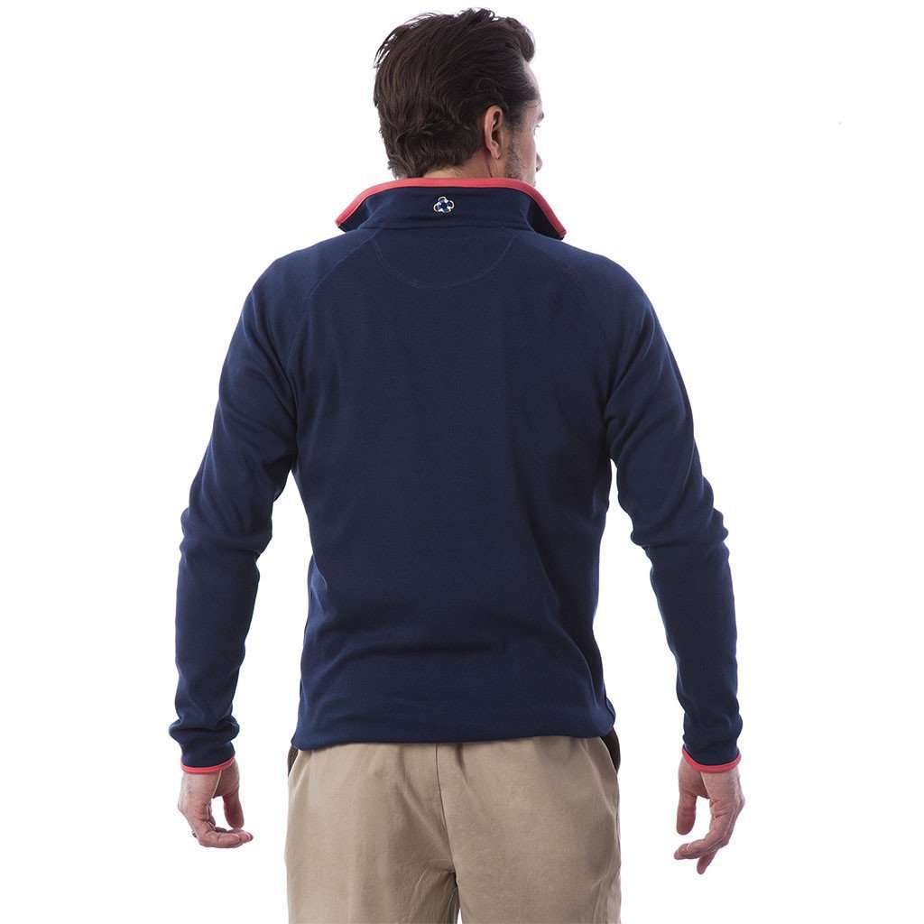 Quarterboard Zip in Nantucket Navy by Castaway Clothing - Country Club Prep