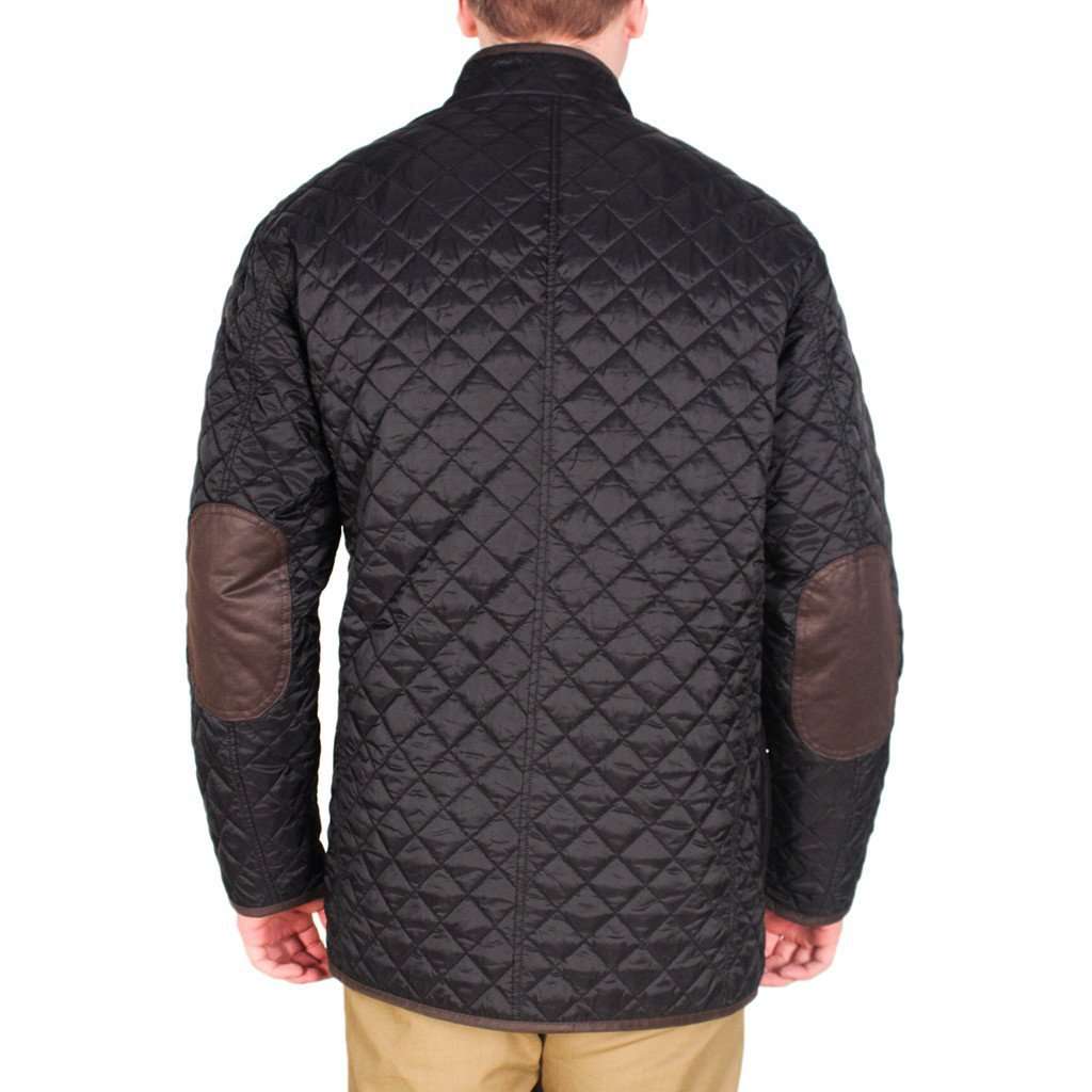 Quilted Reversible Jacket in Black & Khaki by Madison Creek Outfitters - Country Club Prep