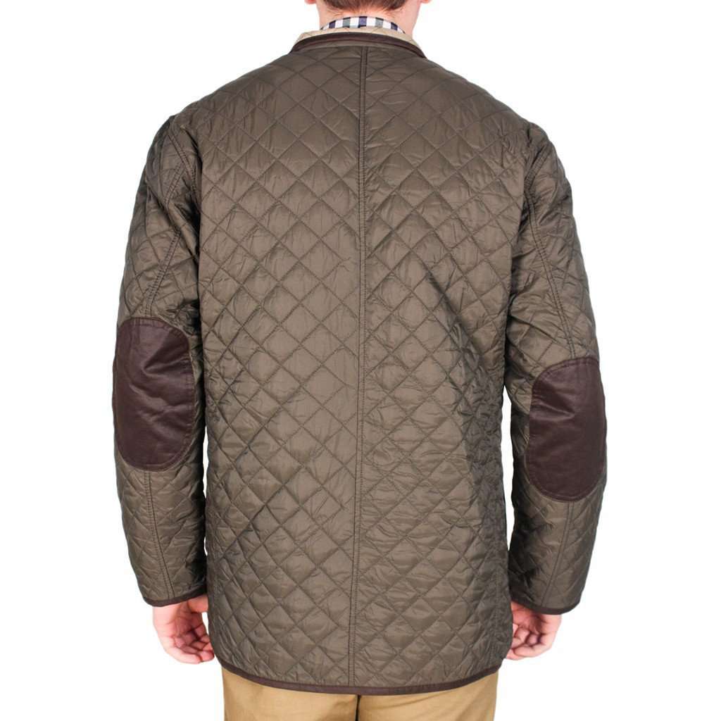 Quilted Reversible Jacket in Olive Green & Khaki by Madison Creek Outfitters - Country Club Prep