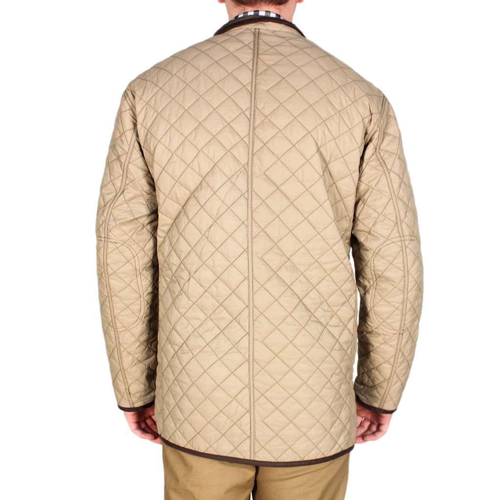 Quilted Reversible Jacket in Olive Green & Khaki by Madison Creek Outfitters - Country Club Prep