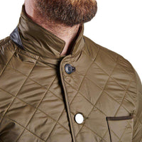 Racer Quilted Jacket in Olive by Barbour - Country Club Prep