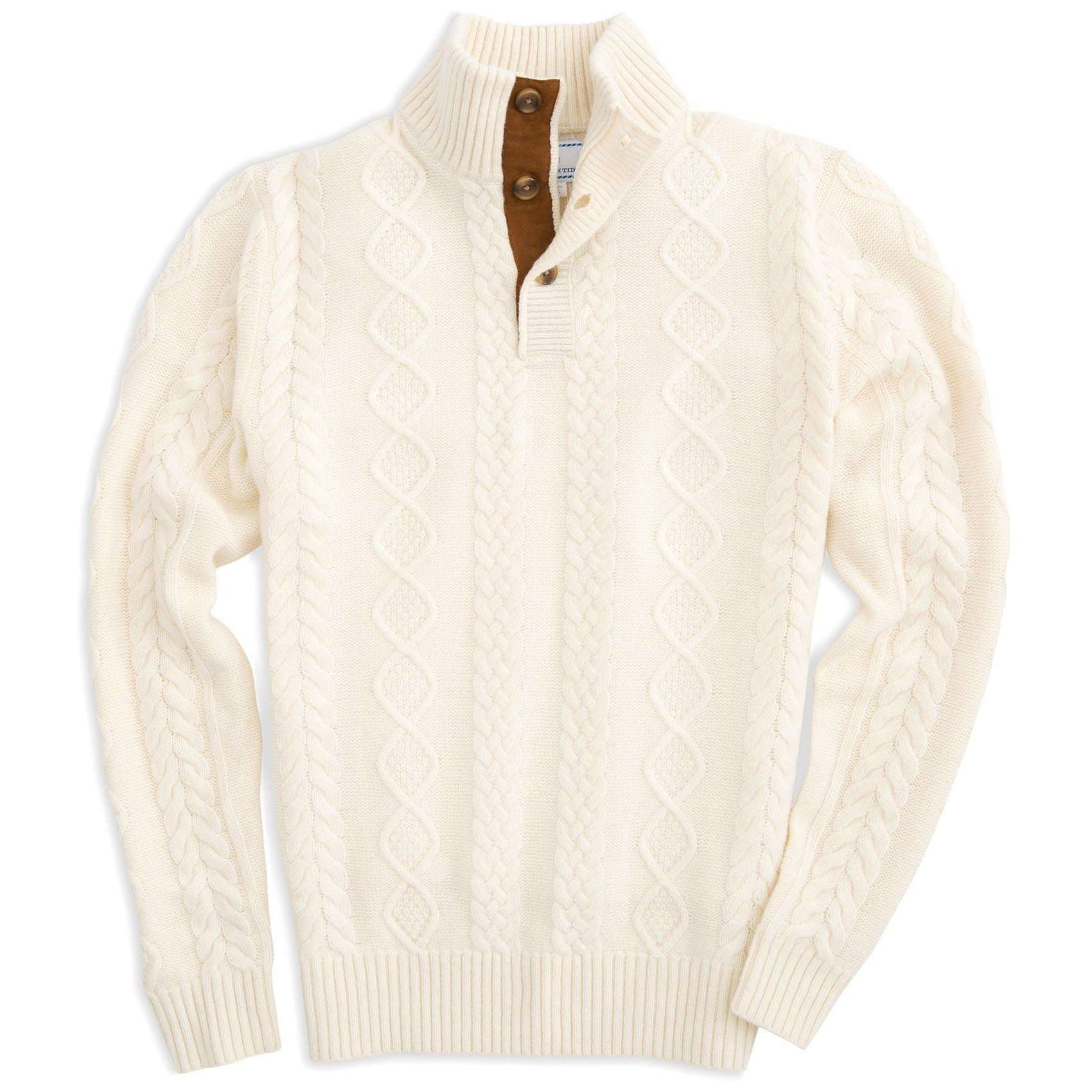 Riverdale Corded Pullover in Marshmallow by Southern Tide - Country Club Prep