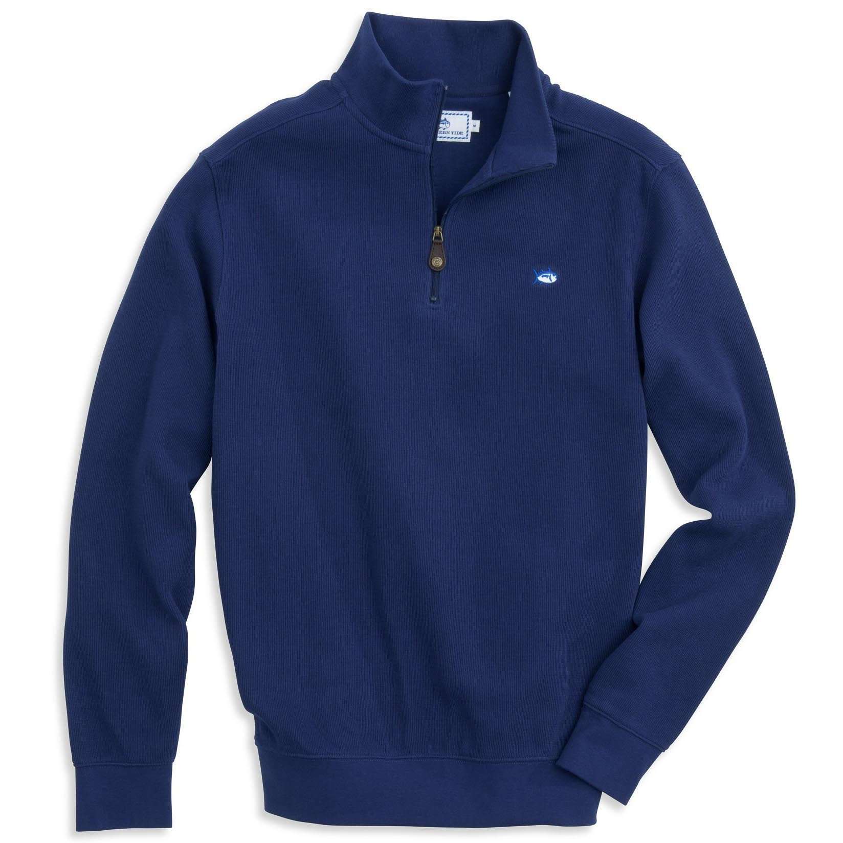 Skipjack 1/4 Zip Pullover in Blue Depths by Southern Tide - Country Club Prep