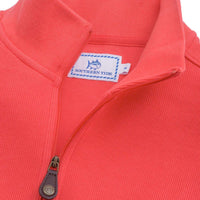 Skipjack 1/4 Zip Pullover in Fire by Southern Tide - Country Club Prep