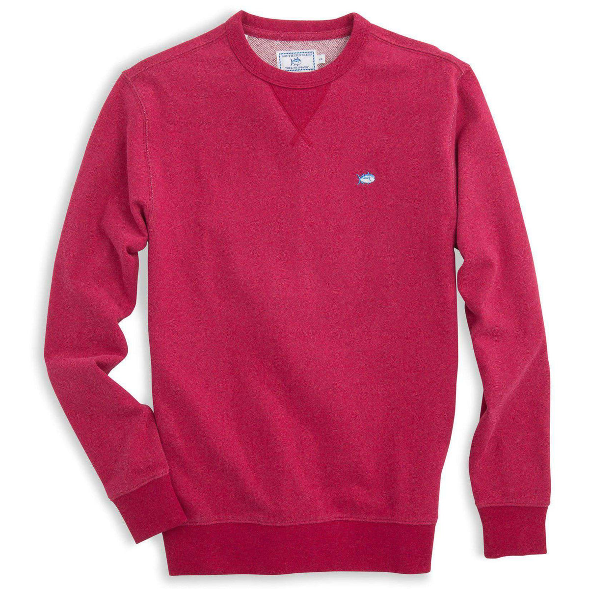 Skipjack Heathered Upper Deck Pullover in Sangria by Southern Tide - Country Club Prep