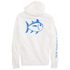 Skipjack Long Sleeve Hoodie Tee Shirt in Classic White by Southern Tide - Country Club Prep