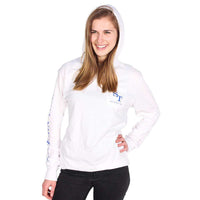 Skipjack Long Sleeve Hoodie Tee Shirt in Classic White by Southern Tide - Country Club Prep